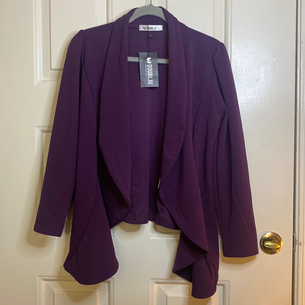 Doublju Open Front Blazer